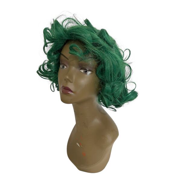 Oompa Loompa Green Curly Wig Unisex Chocolate Factory Worker Costume Halloween - Picture 1 of 13